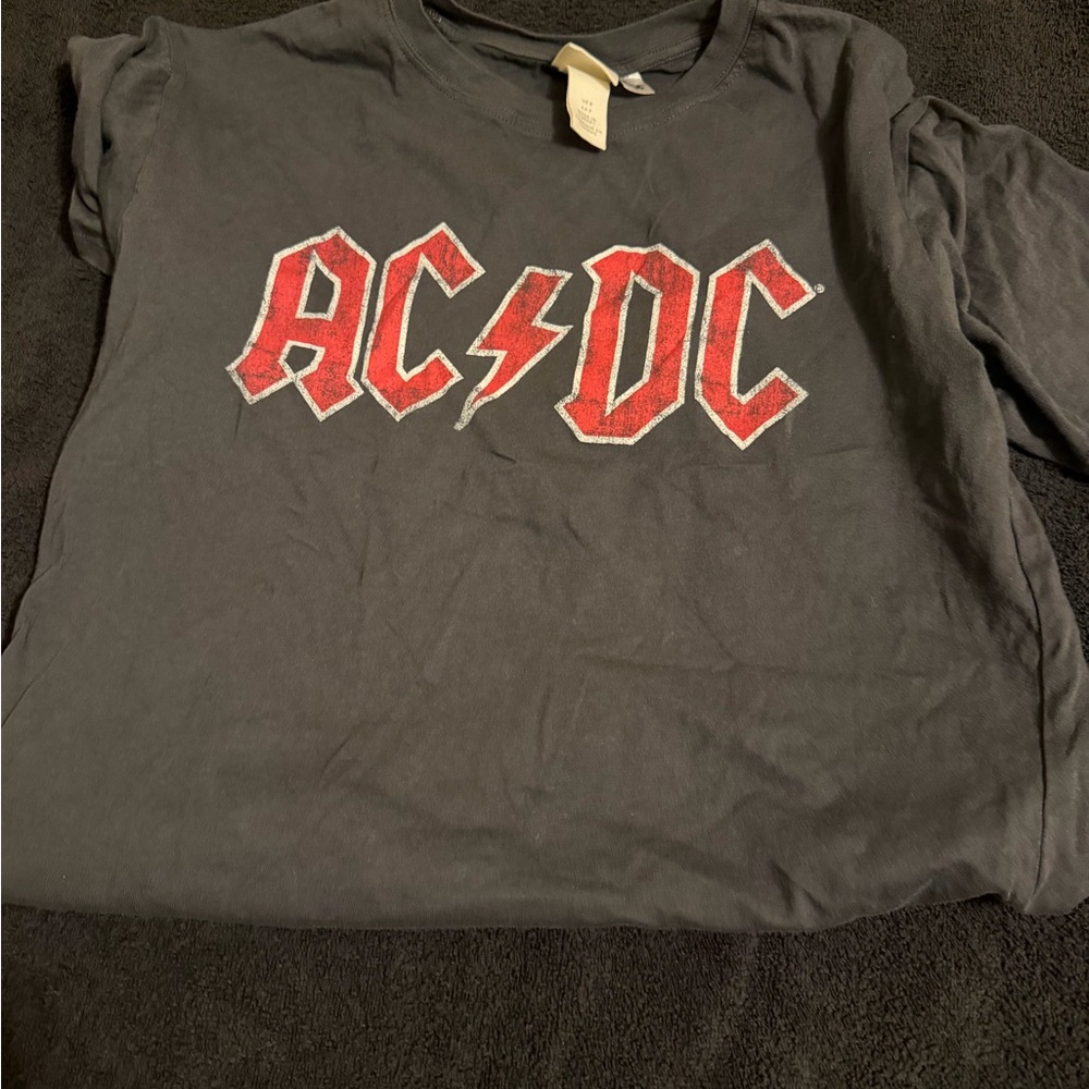 AC/DC Black Tee with Red Logo